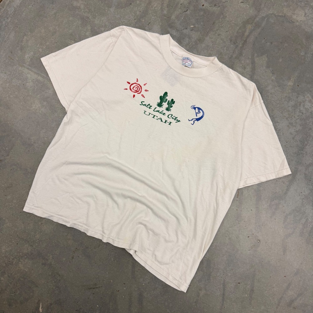 90s Mens All Sport Salt Lake City Utah Kokopelli Graphic Tee Large